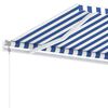 vidaXL Toldo automático independente 500x300 cm azul e branco
