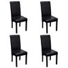 vidaXL Cadeiras de jantar 4 pcs couro artificial preto