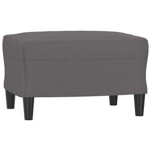 vidaXL Apoio de p&eacute;s 60x50x41 cm couro artificial cinza