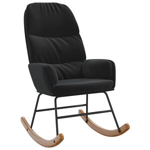 vidaXL Cadeira de baloi&ccedil;o veludo preto