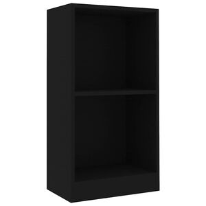 vidaXL Estante 40x24x75 cm derivados de madeira preto