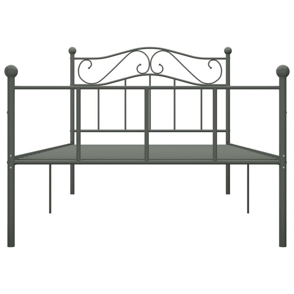 vidaXL Estrutura de cama 90x200 cm metal cinzento