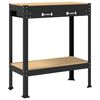 vidaXL Bancada Preto 80 x 40 x 91 cm Madeira Revestida e Metal