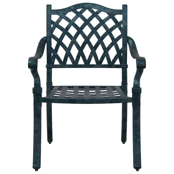 vidaXL Cadeira de Jardim 2 pcs Verde 56 x 55 x 92.5cm Alum&iacute;nio