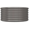 vidaXL Vaso/floreira de jardim aço galvanizado 80x80x36 cm cinza