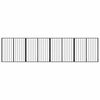 vidaXL Port&atilde;o para Cachorros 4 pcs Preto 100 x 100 cm A&ccedil;o Galvanizado