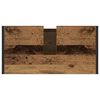 vidaXL Arm&aacute;rio de Banheiro com porta Madeira Antiga 60 x 30 x 60 cm