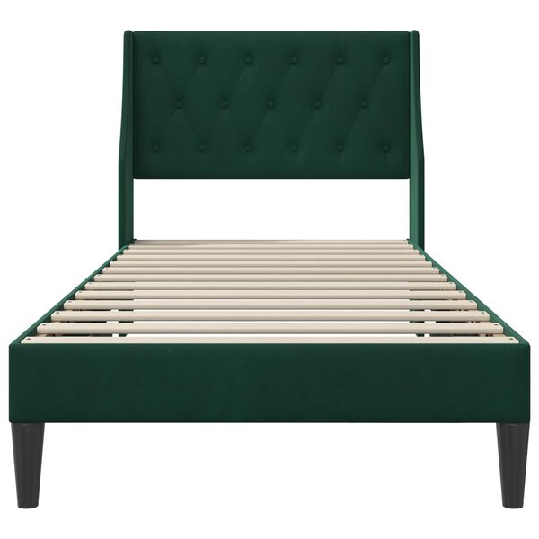 vidaXL Estrutura da Cama com cabeceira Verde Escuro 80 x 200 cm Veludo