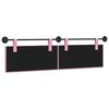 vidaXL Cabeceira Suspensa Riscas Rosa 170 x 55 x 5 cm tecido
