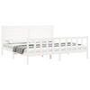 vidaXL Estrutura cama Super King Size c/ cabeceira madeira branco