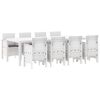 vidaXL Conjunto de Jantar para Jardim 9 pcs Cinzento-claro
