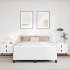 vidaXL Estrutura da Cama com colch&atilde;o Branco 160 x 200 cm tecido