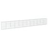 vidaXL Cesto gabião com cobertura 1200x50x150 cm ferro galvanizado
