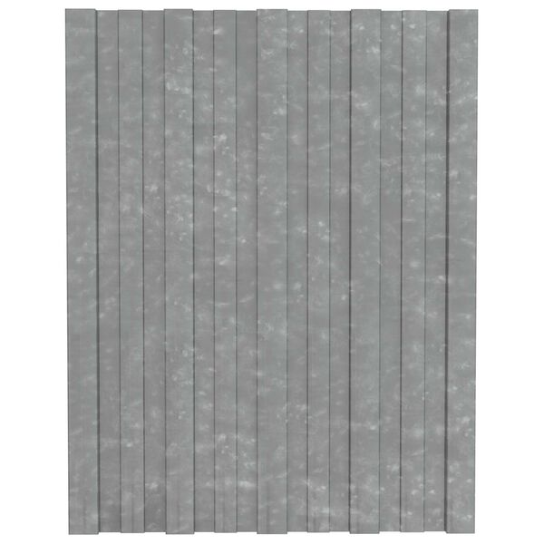 vidaXL Painel de telhado 36 pcs Prateado 60 x 45 cm A&ccedil;o galvanizado