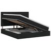 vidaXL Cama com arruma&ccedil;&atilde;o e colch&atilde;o Preto 160 x 200 cm tecido