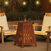 vidaXL Fire Pit Castanho 50 x 50 x 70 cm A&ccedil;o resistente &agrave;s intemp&eacute;ries