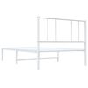vidaXL Estrutura de cama com cabeceira 100x190 cm metal branco