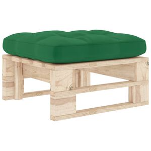 vidaXL Otomana de paletes para jardim pinho impregnado