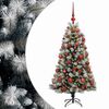 vidaXL &Aacute;rvore de Natal artificial com ramos articulados e bolas 120 cm