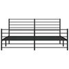 vidaXL Estrutura de cama com cabeceira e p&eacute;s 183x213 cm metal preto