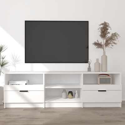 vidaXL Móvel para TV 150x33,5x45 cm derivados de madeira branco