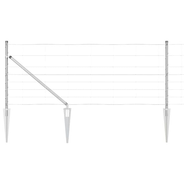 vidaXL Poste de Cerca Galvanizado 100 x 0,8 m A&ccedil;o