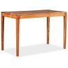 vidaXL Mesa de jantar em madeira maci&ccedil;a 118x60x76 cm