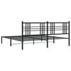 vidaXL Estrutura de cama com cabeceira 183x213 cm metal preto