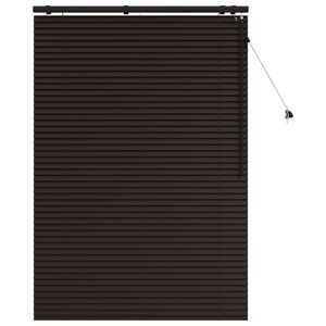 vidaXL Cortina Veneziana Marrom Escuro 100 x 160 cm 35 mm