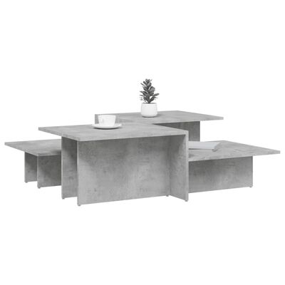 vidaXL Mesas de centro 2 pcs derivados de madeira cinzento-cimento