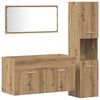 vidaXL 3 pcs m&oacute;veis de casa de banho deriv. madeira carvalho artisiano