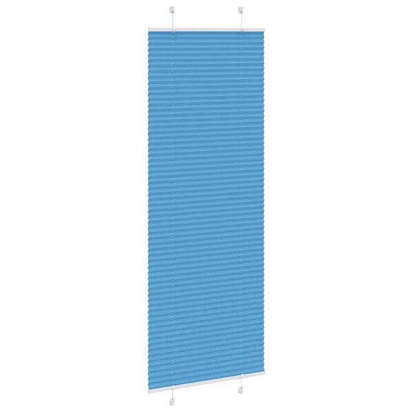 vidaXL Azul Plissada Cega 80x200 cm Largura Tecido 79,4 cm Poli&eacute;ster