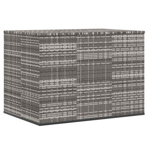 vidaXL Caixa para almofad&otilde;es de jardim 145x100x103 cm vime PE cinzento