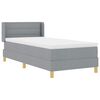 vidaXL Cama Box com colch&atilde;o Cinzento-claro 190 x 90 cm Poli&eacute;ster