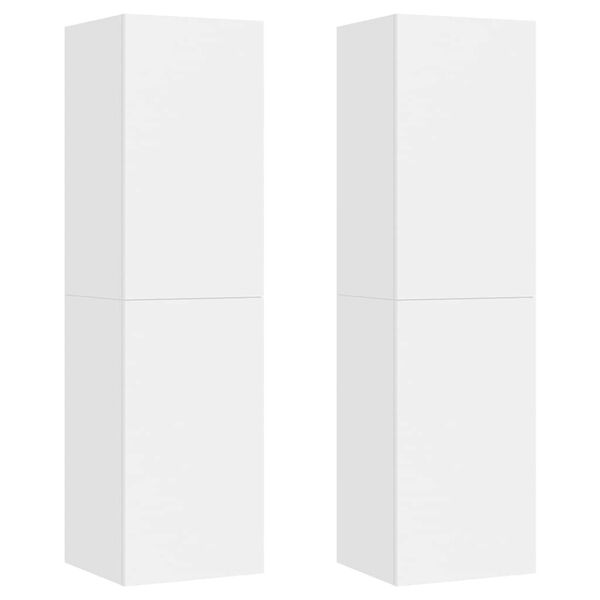 vidaXL M&oacute;veis de TV 2 pcs 30,5x30x110 cm derivados de madeira branco
