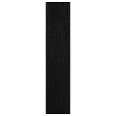 vidaXL Estante/divisória 100x30x135,5 cm pinho maciço preto
