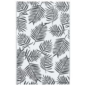 vidaXL Tapete de exterior 160x230 cm ARAKIL PP branco e preto