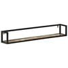 vidaXL Prateleiras parede 2 pcs 110x17x17 cm madeira recuperada/ferro