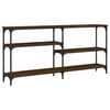 vidaXL Mesa consola 160x29x75 cm derivados madeira carvalho castanho