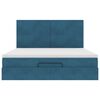 vidaXL Estrutura cama otomana colch&otilde;es 180x200 cm veludo azul escuro