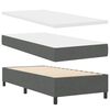 vidaXL Cama Box com colch&atilde;o Cinzento escuro 90 x 200 cm tecido