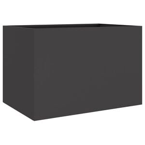vidaXL Vaso/floreira 62x47x46 cm a&ccedil;o preto
