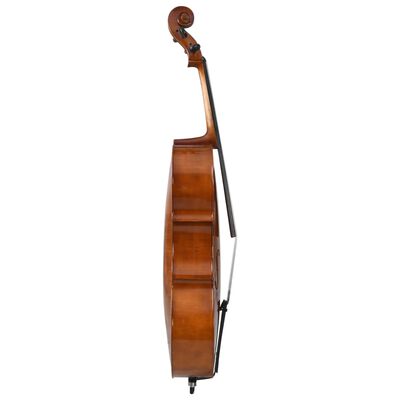 vidaXL Conj. completo violoncelo c/ saco e arco madeira escura 4/4
