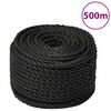 vidaXL Corda de trabalho 10 mm 500 m polipropileno preto