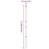 vidaXL Poste de Cerca Outros 52 pcs Cinzeto 3,2 x 3,2 x 210 cm Aço
