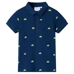 vidaXL Polo para crian&ccedil;a azul-marinho 92