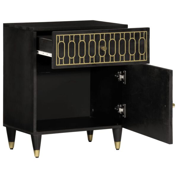 vidaXL Mesa de cabeceira 50x33x60 cm madeira de mangueira maci&ccedil;a