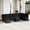 vidaXL Conjunto de Sof&aacute; de Jardim 11 pcs Bege Rattan Sint&eacute;tico