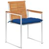 vidaXL Cadeiras de jardim 8 pcs c/ almofadões madeira de acácia maciça