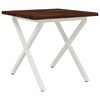 vidaXL Mesa de Jantar Com Bordas Naturais 60 x 55 x 75 cm
